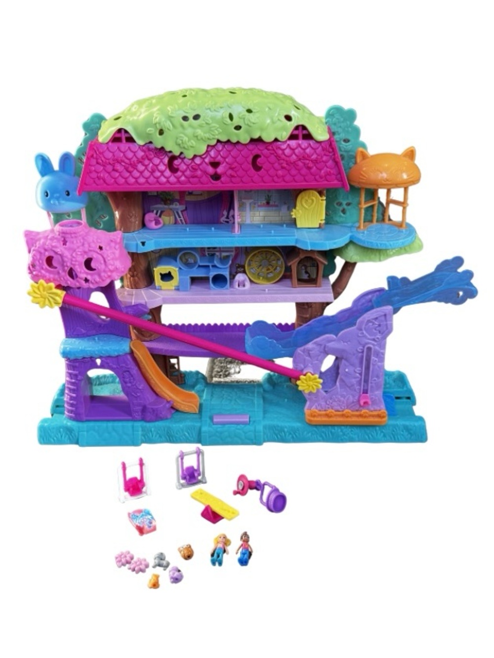 Polly Pocket Pet Adventure Treehouse Dollhouse Playset